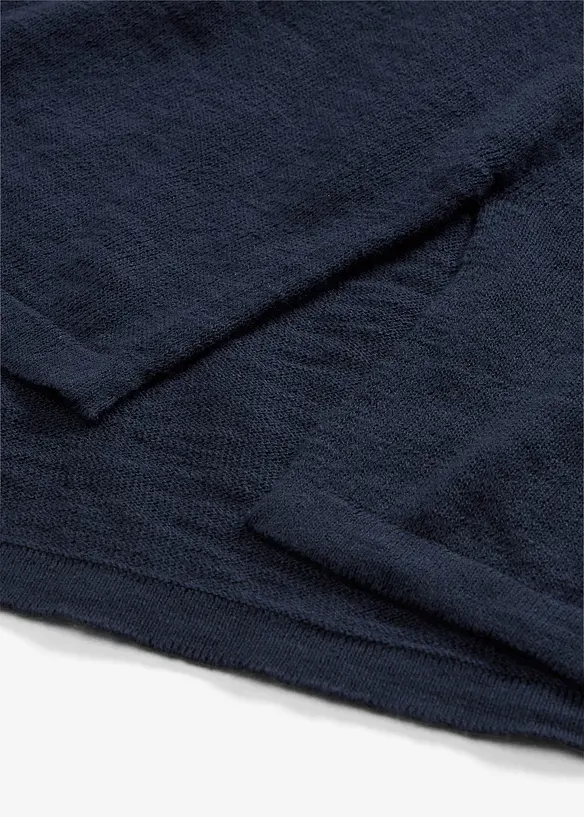 Cardigan i ren bomullsslub, bonprix