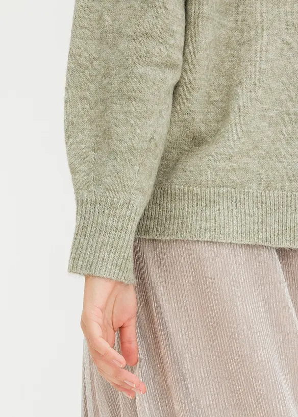 Boxy genser med paljetter, bonprix