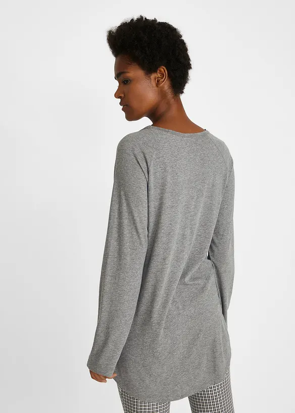 Lang topp i oversized modell med rund hals, bonprix