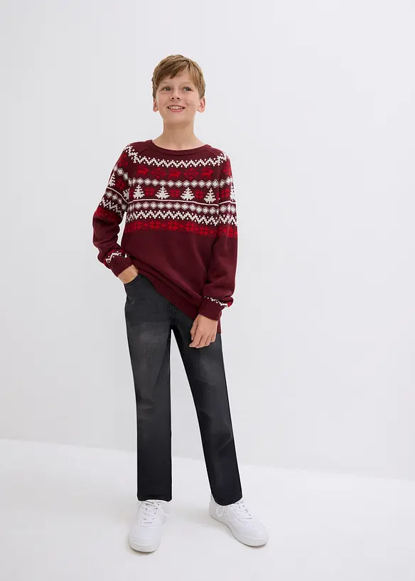 Genser med koftemønster for barn, bonprix