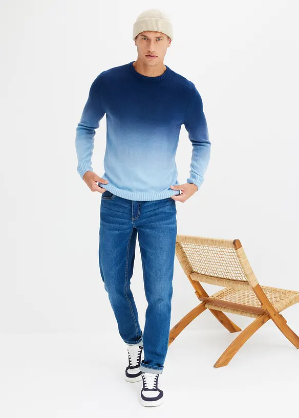 Genser i finstrikk med fargegradering, bonprix