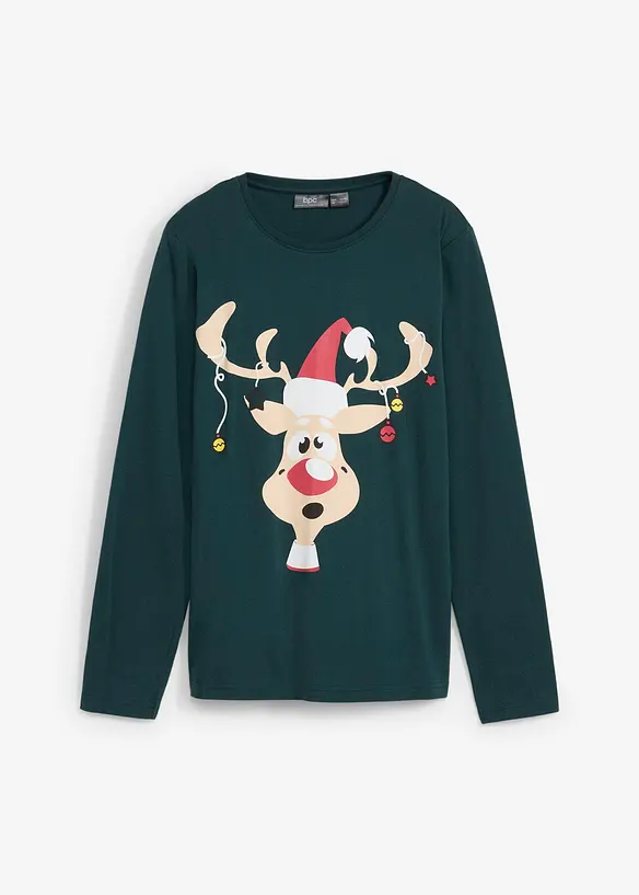 Langermet shirt av økologisk bomull for barn, bonprix