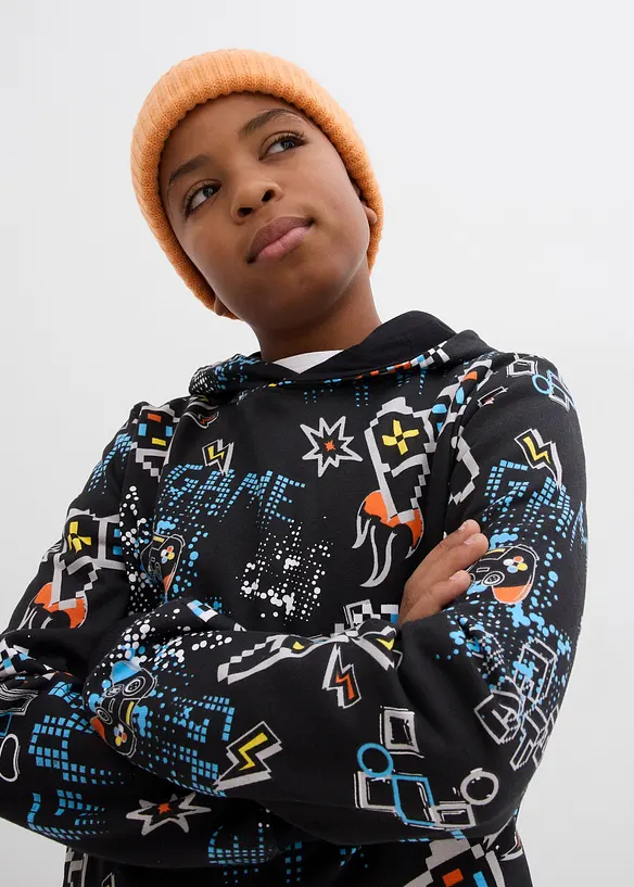 Hoodie i ren økologisk bomull, bonprix