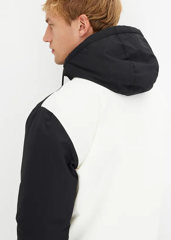 Vinterjakke med hette og colorblocking, bonprix