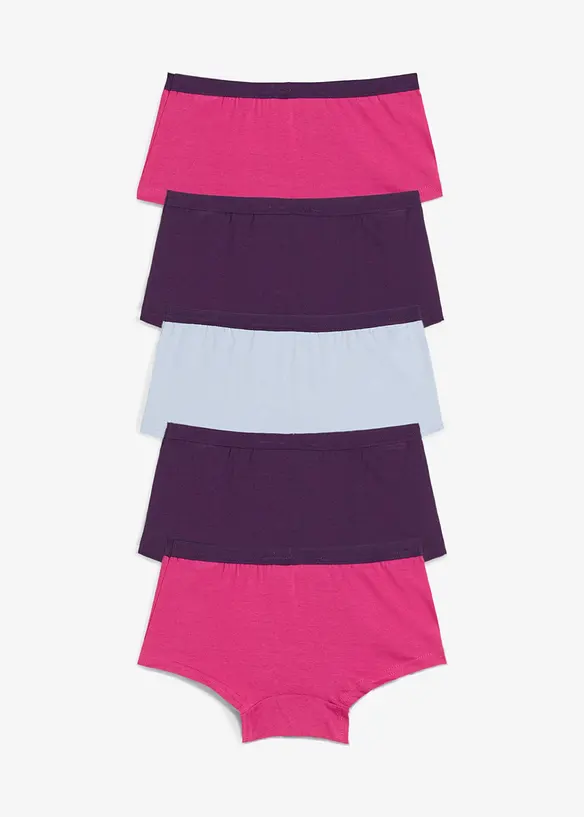 Truse med myk bomull og høy midje (5-pack), bonprix