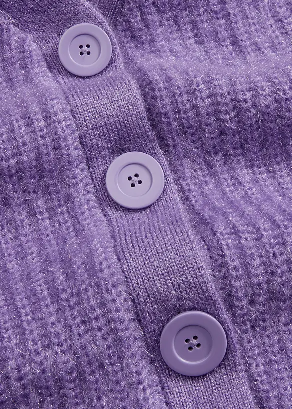 Ribbet strikkejakke, bonprix