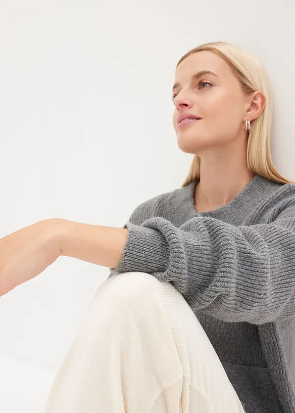 Oversized strikkejakke, bonprix
