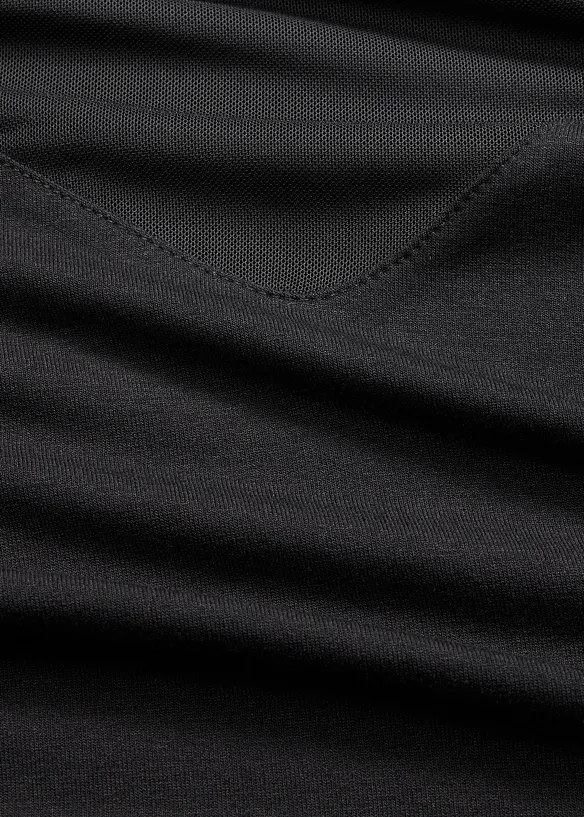 Langermet topp med mesh, bonprix
