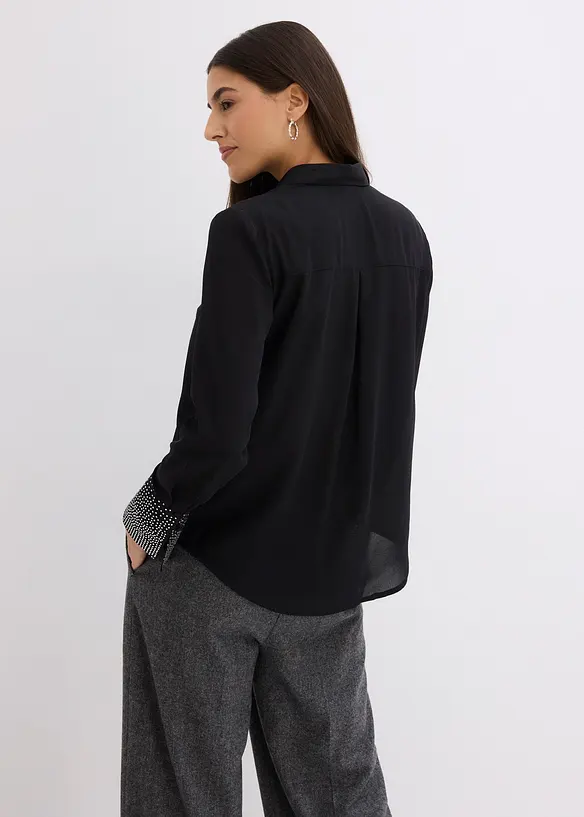 Skjorte med glitterstener, bonprix