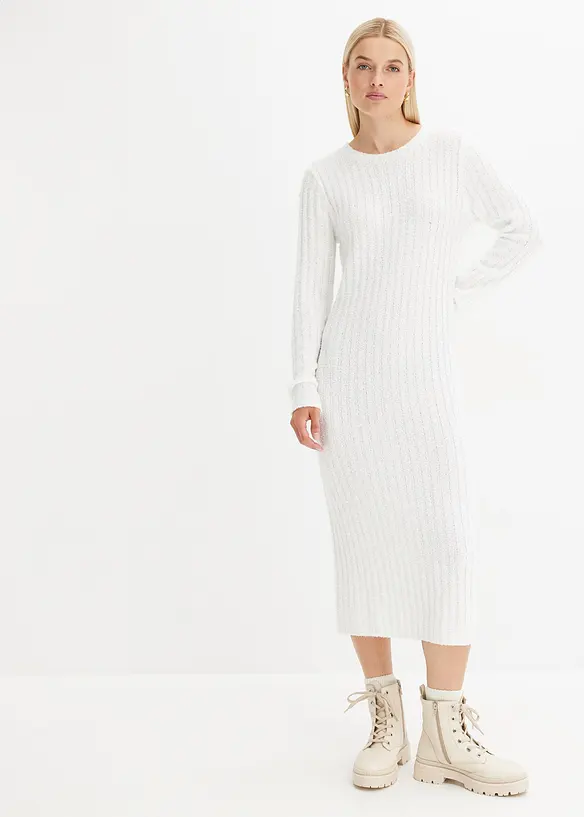 Ribbestrikket kjole, bonprix