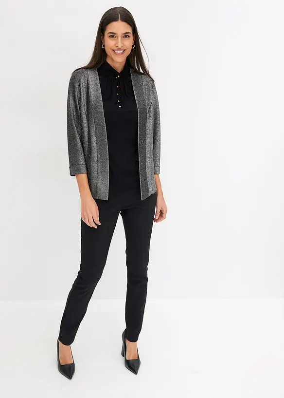 Jersey-blazer med glitter, bonprix