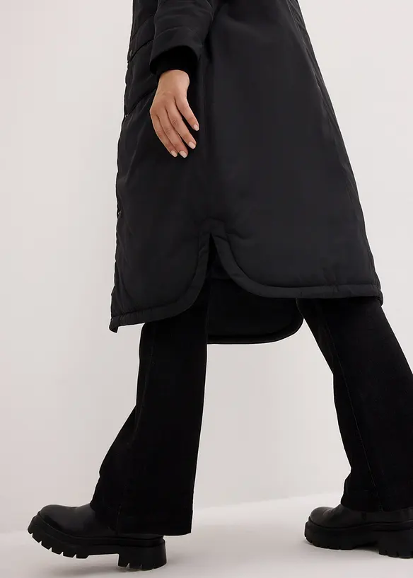 Vid parkas i A-fasong med snøring, bonprix