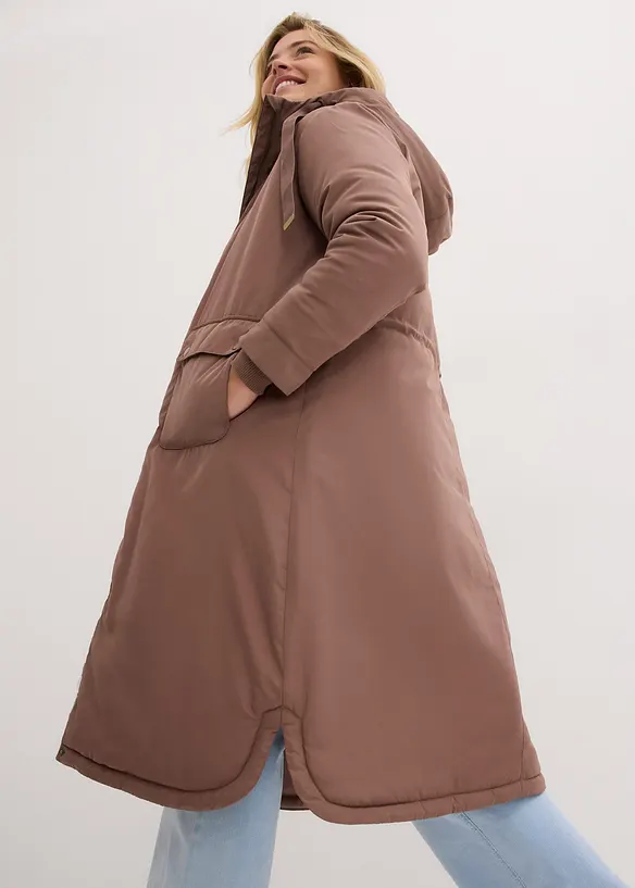 Vid parkas i A-fasong med sn&oslash;ring, bonprix