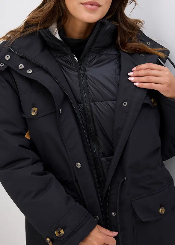 Vinterkåpe i 2-i-1-stil, bonprix