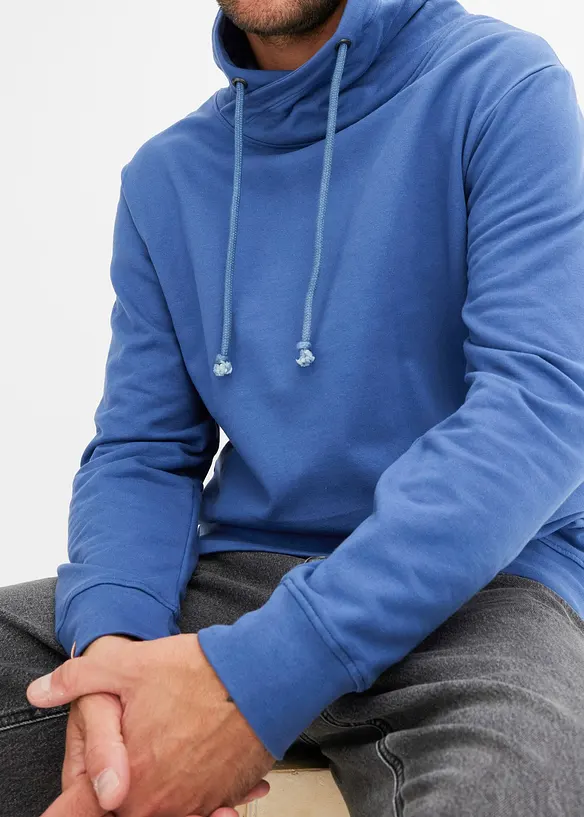 Sweatshirt med sjalkrage i ren &oslash;kologisk bomull, bonprix