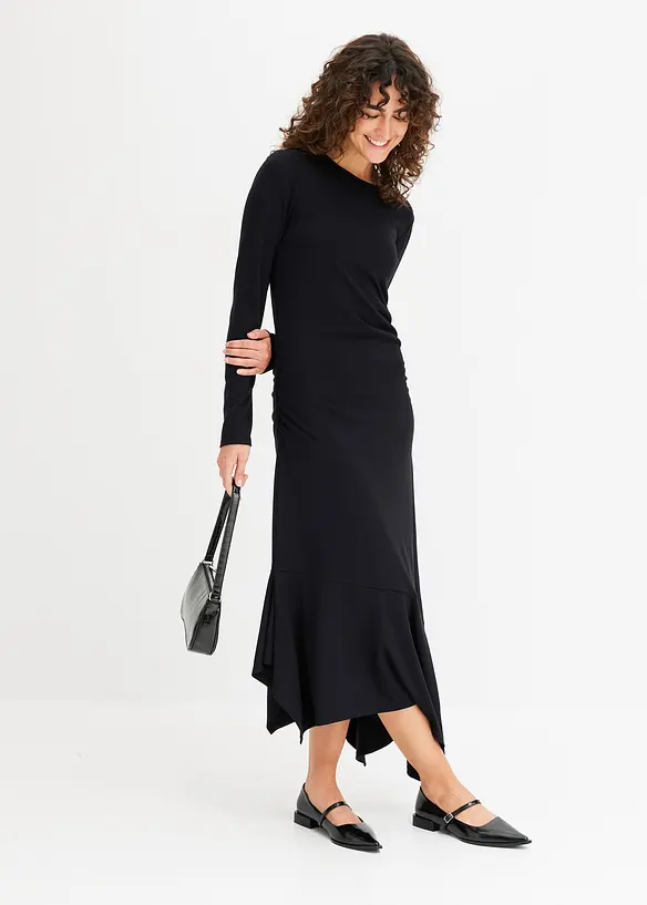 Jerseykjole med asymmetrisk nederkant, bonprix