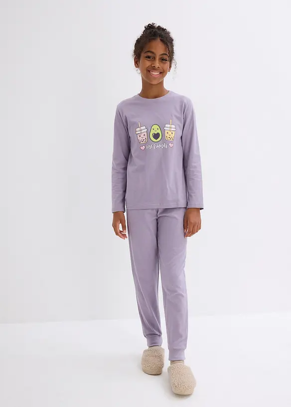 Pyjamas i 100% økologisk bomull (2-pack), bonprix