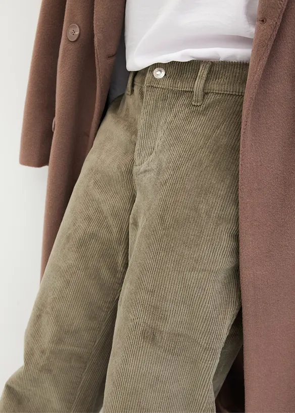 Vid kordfløyelsbukse, bonprix