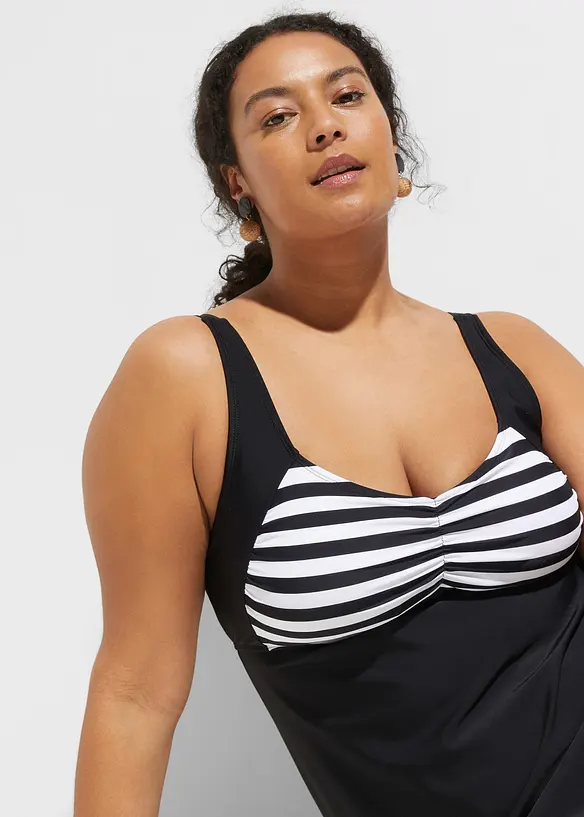 Lang tankini med High Waist-bikinitruse (2-delt sett), bonprix
