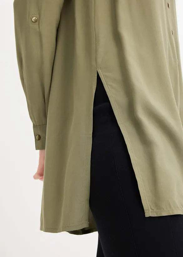 Lang viskosebluse, bonprix