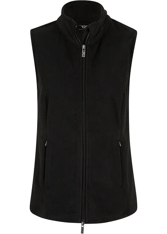 Fleecevest med lommer, bonprix