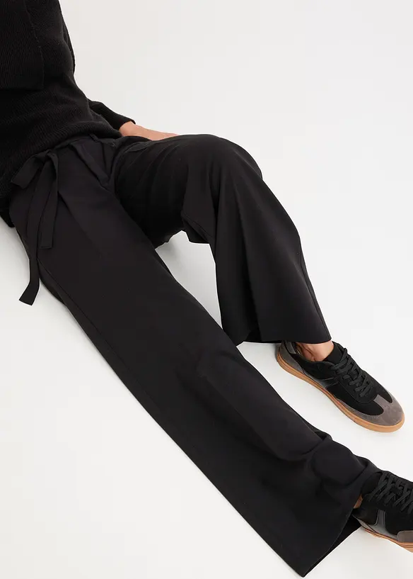 Bukse med legg i viskosemiks, bonprix
