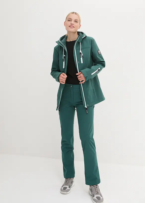 Softshelljakke i vannavvisende materiale, bonprix