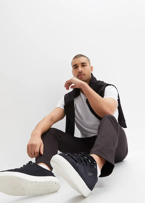 Regular Fit-slip on-bukse med stretch, Straight, bonprix