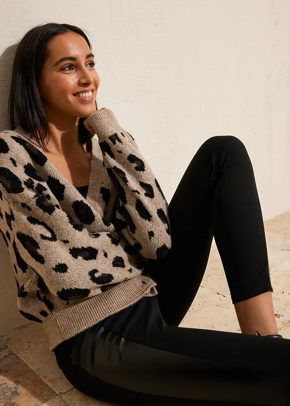 Mønstret cardigan, bonprix