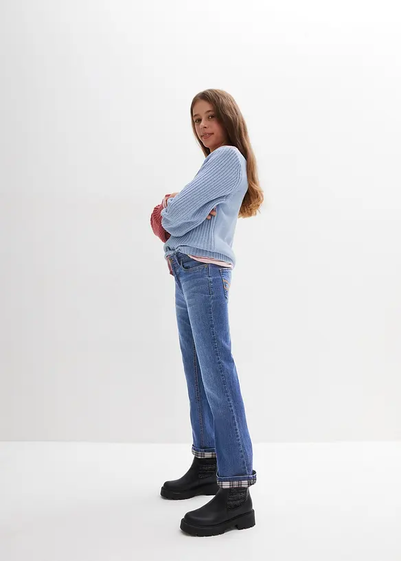 Termo-jeanse flared, High Waist, bonprix