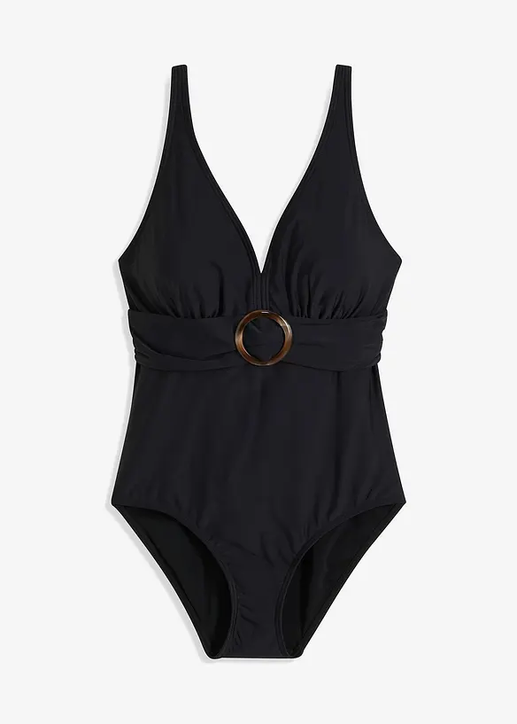 Shape-badedrakt med V-hals, lett formende, bonprix