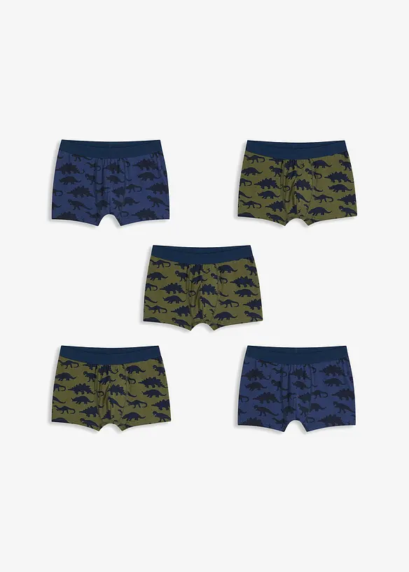 Boksershorts med myk bomull (5-pack), bonprix