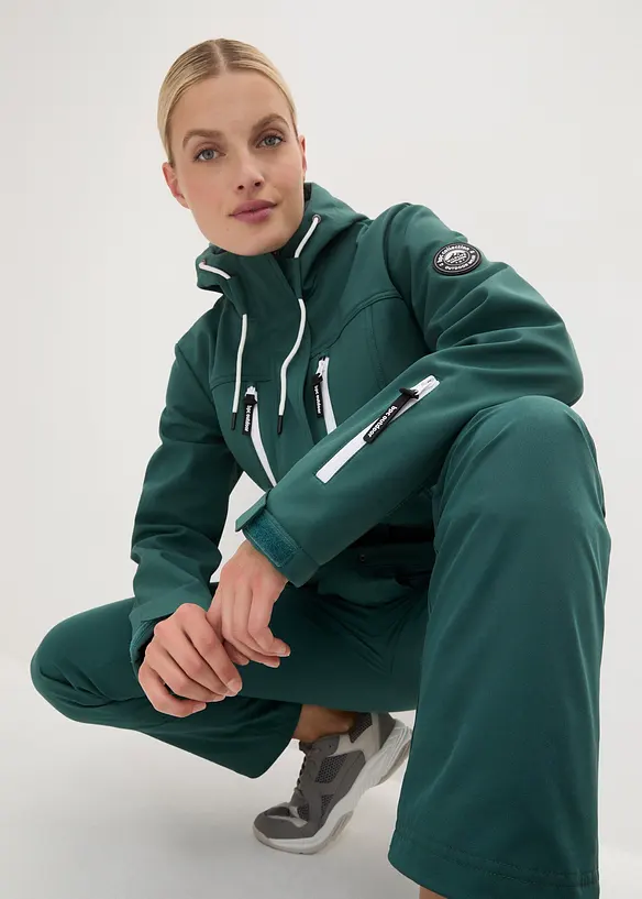 Softshelljakke i vannavvisende materiale, bonprix