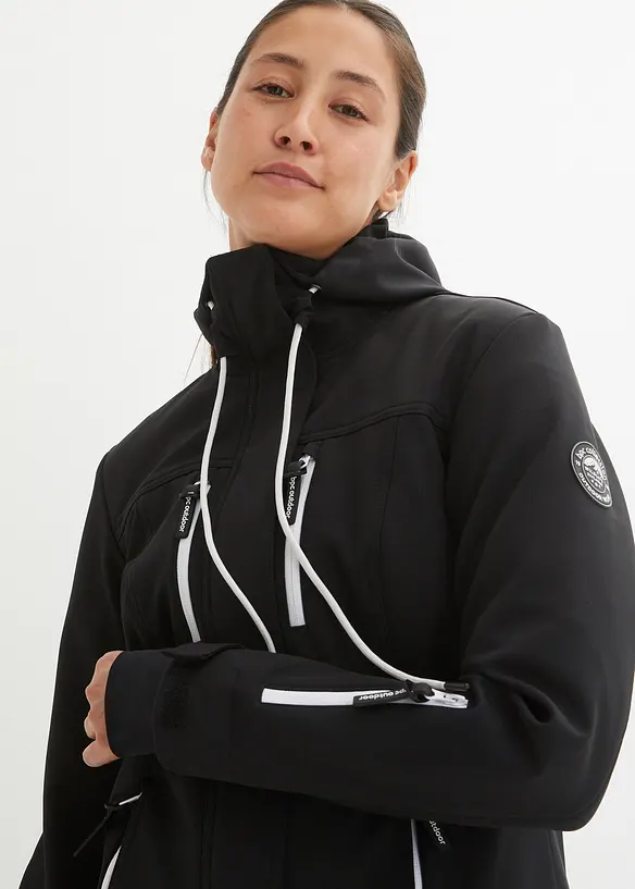 Softshelljakke i vannavvisende materiale, bonprix