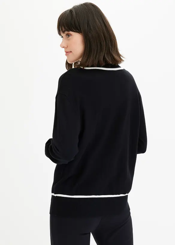 Cardigan med V-hals, bonprix