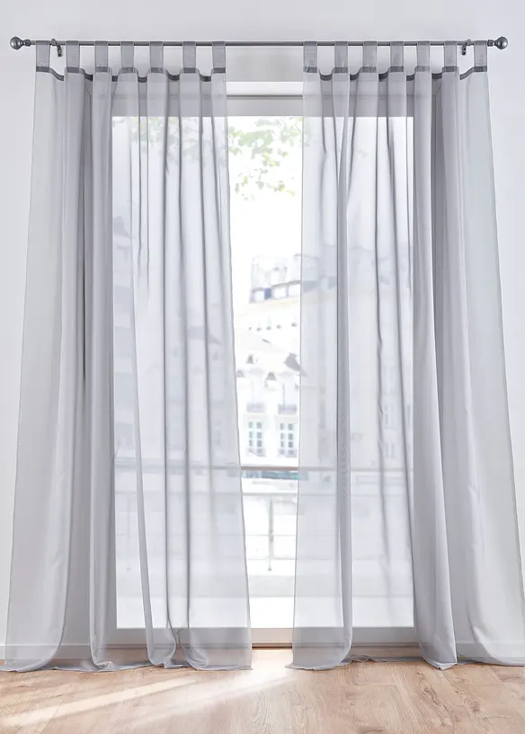 Gardin av lett voile (2-pack), bonprix
