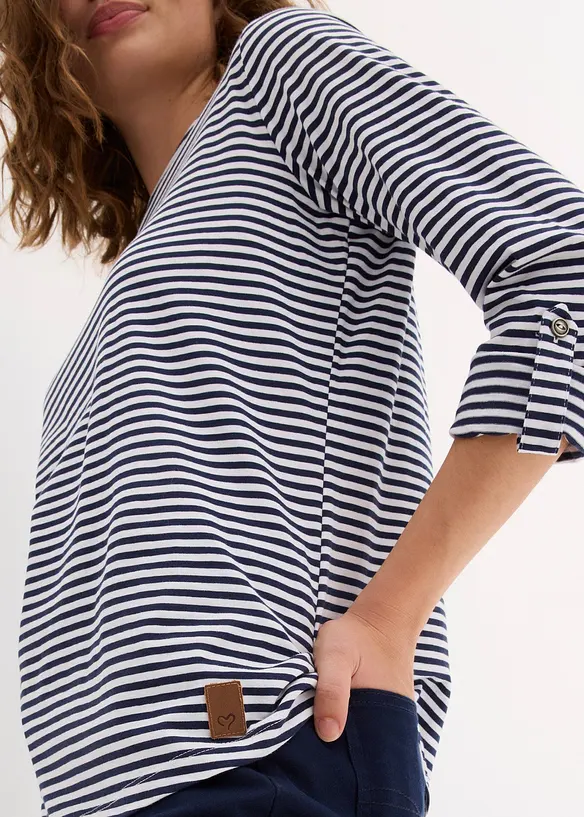 Langermet topp i 100% bomull, bonprix