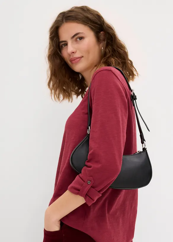 Topp i 100% økologisk bomull med knappestolpe, bonprix