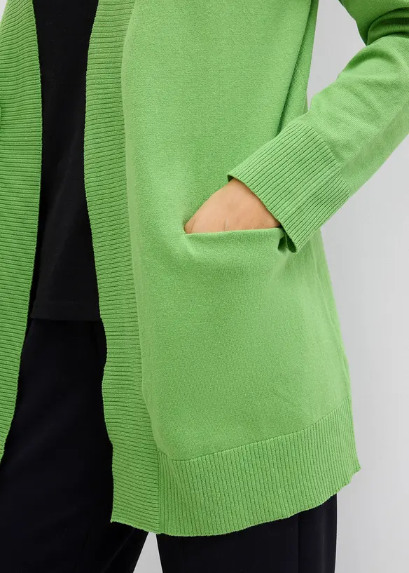 Strikkejakke med lommer, bonprix