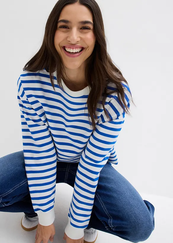 Sweatshirt i ren økologisk bomull, bonprix