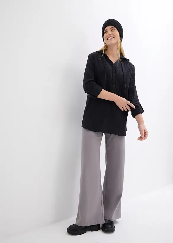 Pull on-bluse i luftig musselin, bonprix