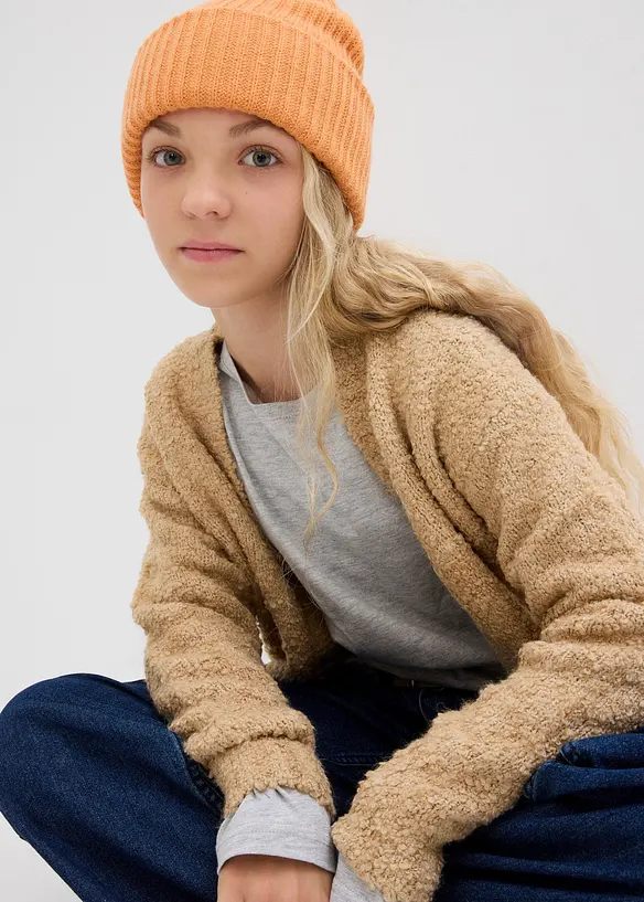 Langermet topp i ren økologisk bomull (3-pack), bonprix