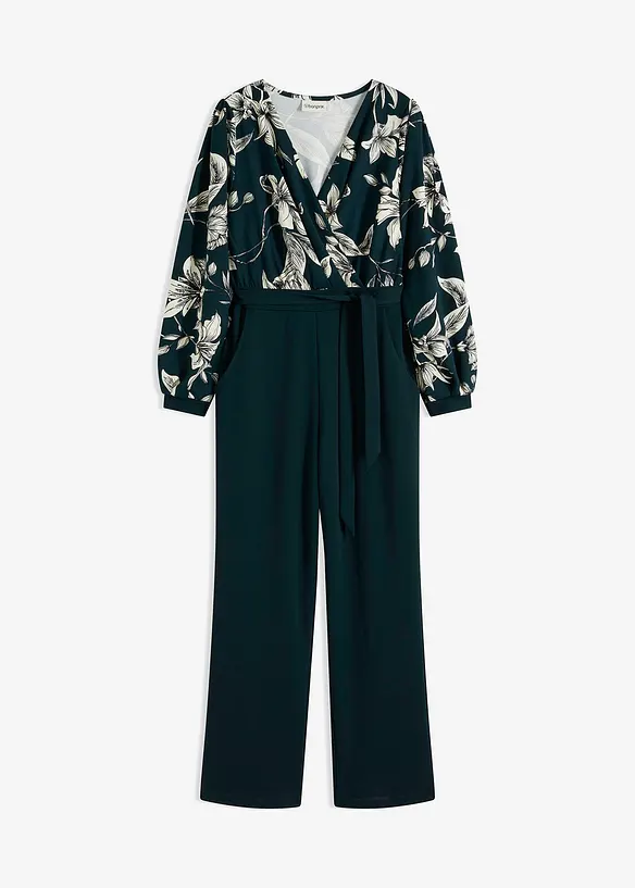 Jersey-jumpsuit i omslagsmodell, bonprix