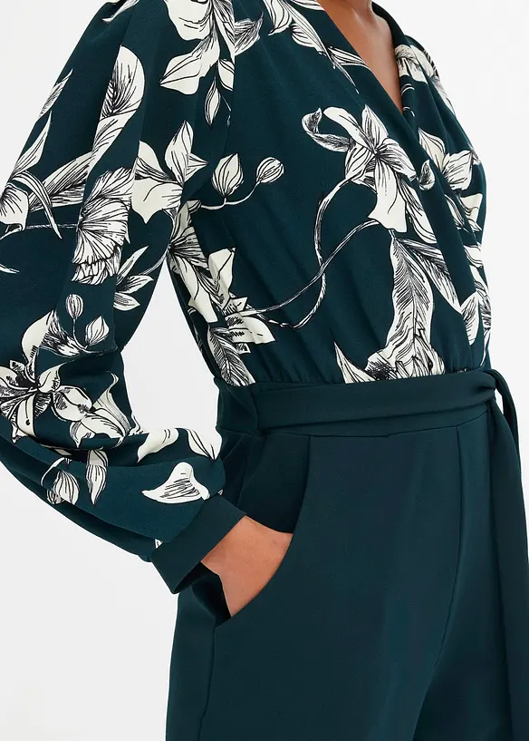 Jersey-jumpsuit i omslagsmodell, bonprix