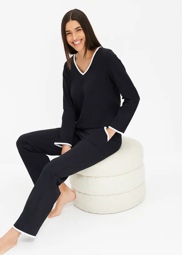 Pyjamas i 100% bomull, bonprix