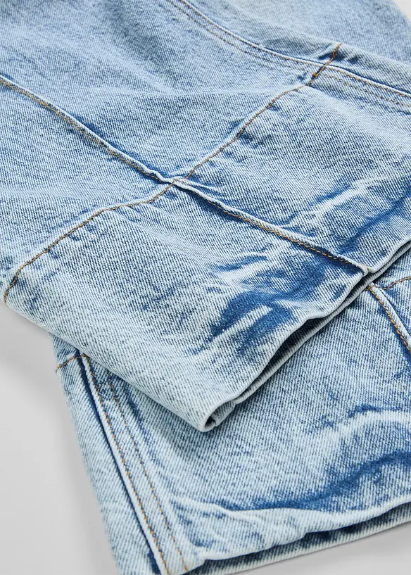 Wide Leg-jeans Mid Waist, cropped, bonprix