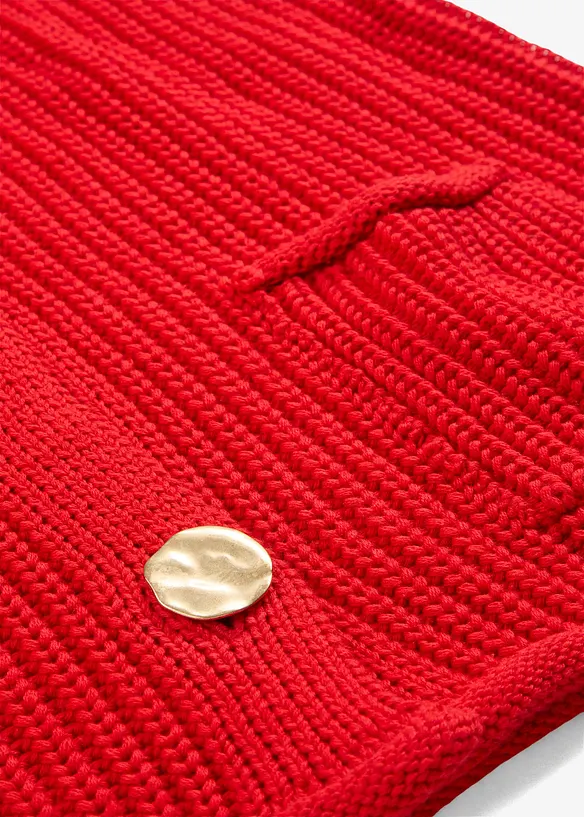 Strikket vest med lommer, bonprix