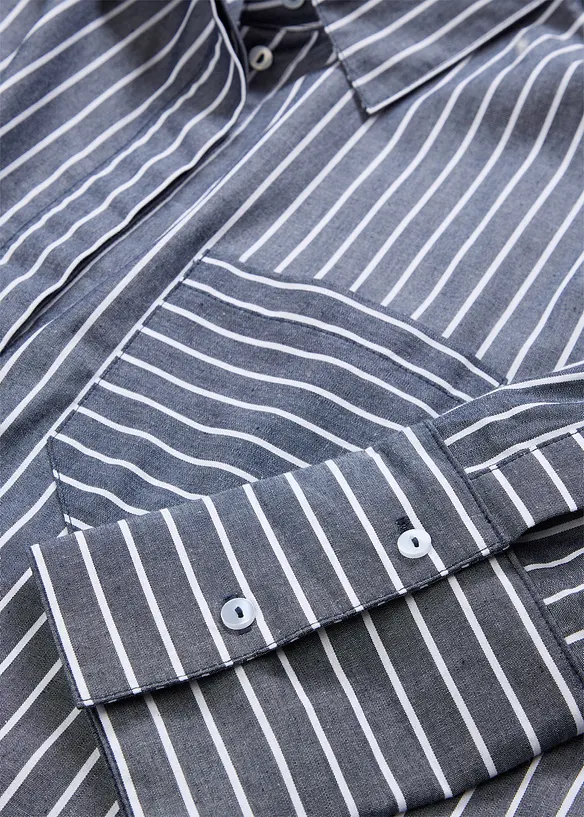 Lang bluse i ren bomull, bonprix