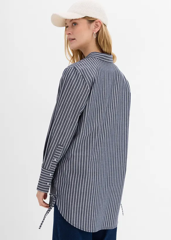 Lang bluse i ren bomull, bonprix