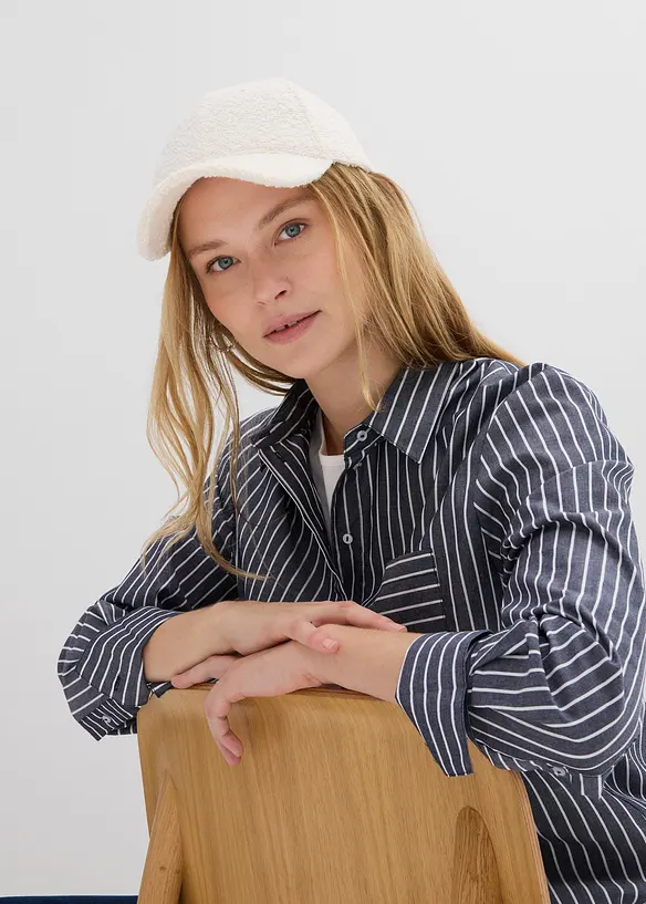 Lang bluse i ren bomull, bonprix